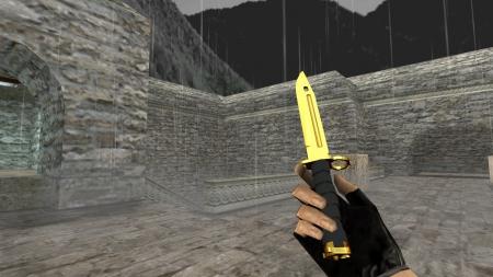 Модель ножа HD «Bayonet | Gold Chrome» для CS 1.6