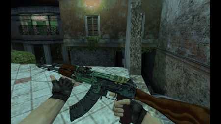 HD Модель AK-47 «Fire Serpent» (поношенное) для CS 1.6